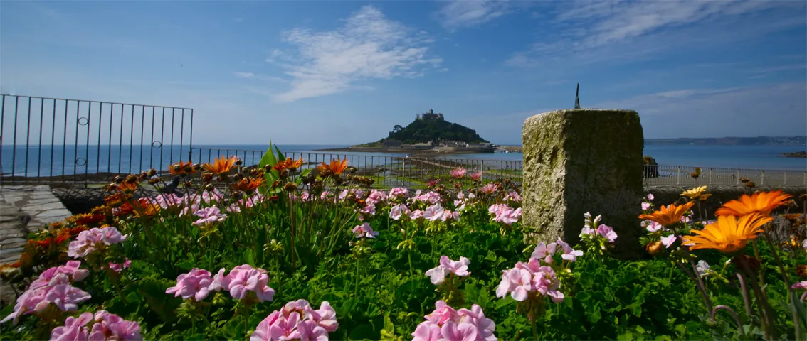 St Michael's Mount across the causeway at Marazion, a short drive from Higher Faugan