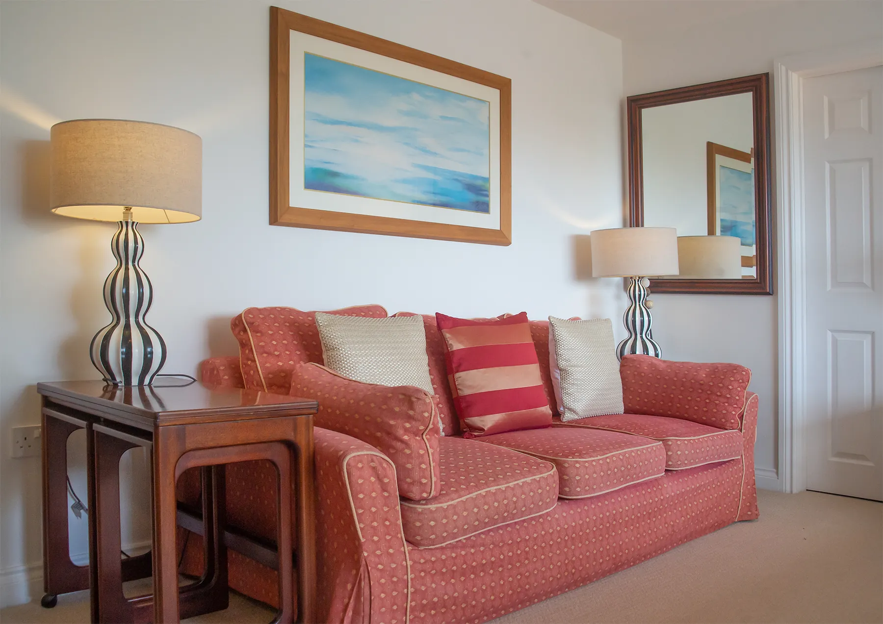 Room 1 at Higher Faugan Parc: sofa and seating area within the suite